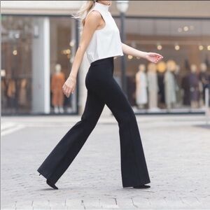 Spanx The Perfect‎ Pants Wide Leg Black Pull On 1X Work Casual Career